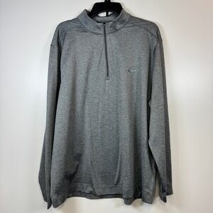 Greg Norman Quarter Zip Golf Pullover Performance Shirt Mens XL Gray Heathered